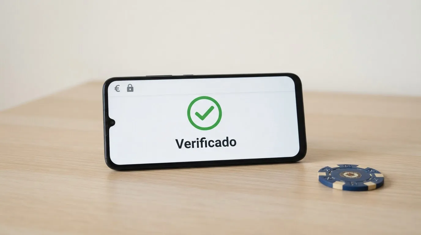 Sello oficial de la Dirección General de Ordenación del Juego junto al dominio .es de un operador autorizado