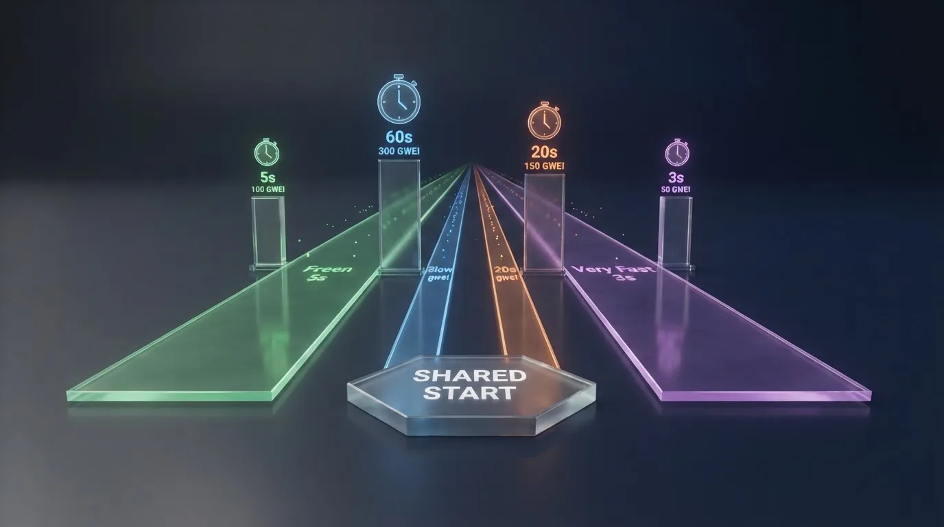 Las cuatro redes principaes de Tether representadas como rutas de envío con distinta velocidad y coste